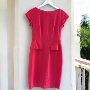 BOSS by Hugo Boss DINARO Italian Virgin Wool Cap Sleeve Sheath Dress